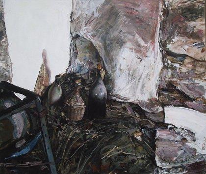 ,,The dusty bottles,,50x60 sm mix