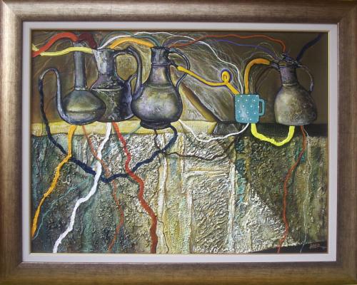 ,,The dream of the shaman,,2  60x80 sm mix